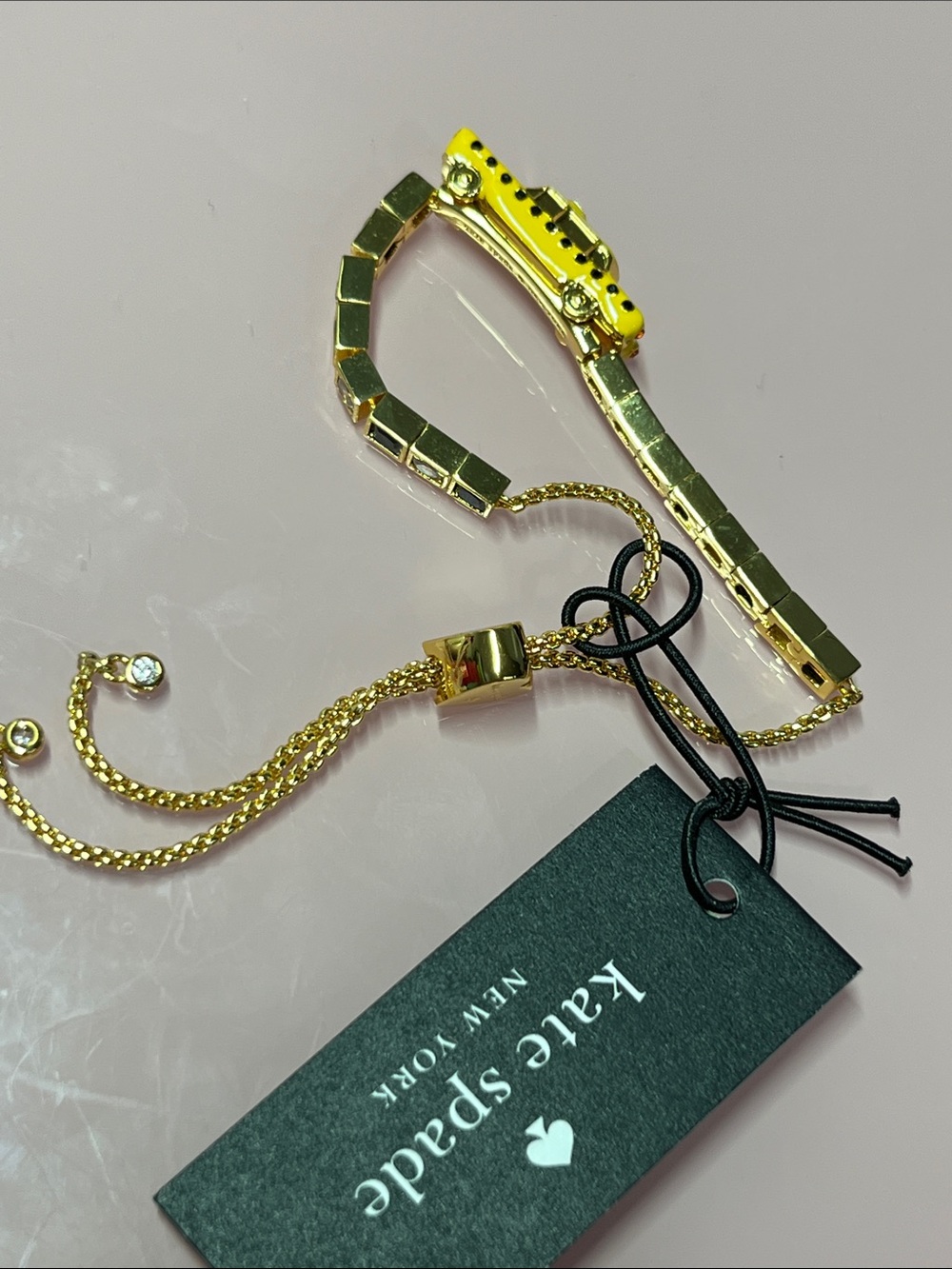 NWT Kate Spade Hit City Taxi Slider Bracelet Yellow 💛 - Picture 5 of 6